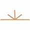 Ekena Millwork Saratoga Timber Gable Bracket, Western Red Cedar, 108"W x 54"H x 1 1/2"D x 3 1/2"F, 12/12 Pitch GBW108X54X0204SAR00SWR - alternate 3